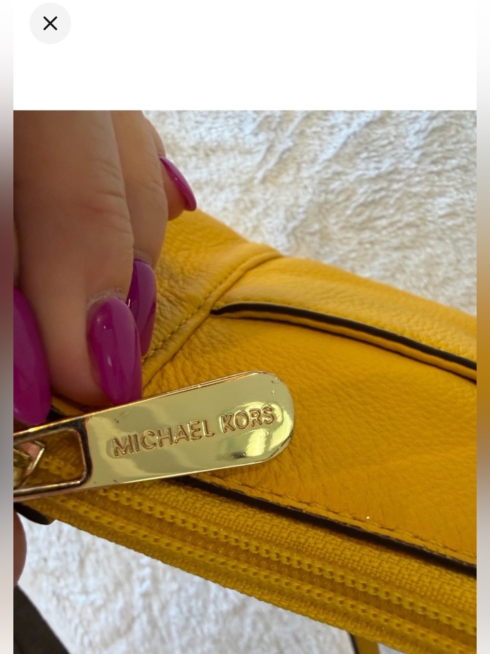 Michael Kors Mustard Yellow Leather Tassel Shoulder or Hand Bag - Picture 12 of 12